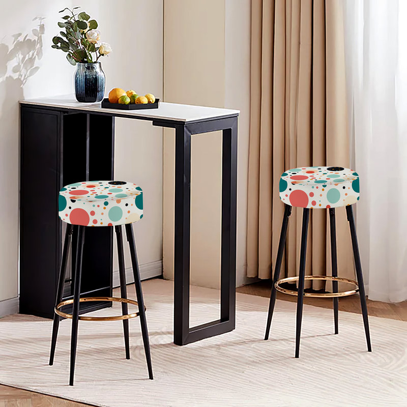 Ensemble de 2 tabourets de bar Turquoise Retro Revival