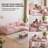 Bouclé 4-Piece Modular L-Shaped Sectional Sofa with Deep Seating
