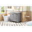 Meuble-lavabo gris 36 po avec lavabo en céramique Vanderford, 2 portes d'armoire à fermeture en douceur, 5 tiroirs, salle de bain de 36 po Easy Surface avec fonctionnalité, style intemporel