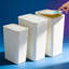 Paquet de 3 poubelles minces avec couvercles escamotables, petites poubelles pour la cuisine, la salle de bain, la chambre à coucher et le bureau, conception peu encombrante avec contrôle des odeurs-123441224