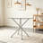 Round clear glass dining table-128929352