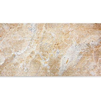 12X24 Inch Beige+Gold Marble Wall Panel - Fs Textured, Luxury, European Gold Yellow Beige Textured For Kitchen 12*24 Inch,