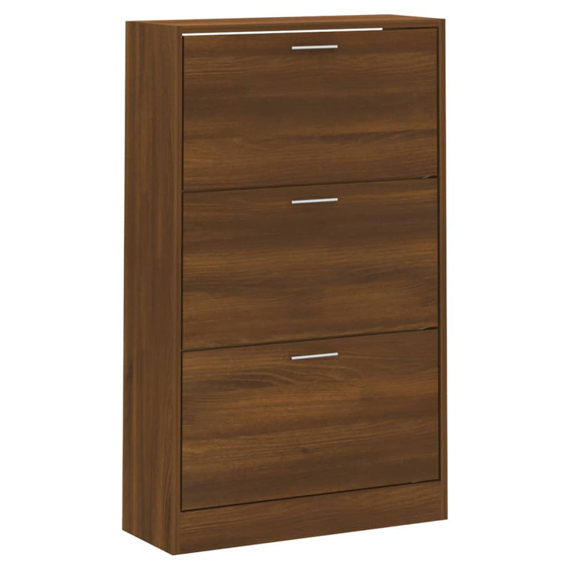 9 Pair Flip Down Shoe Storage, Brown