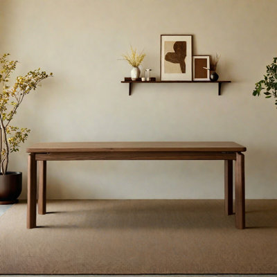 Simple Solid Black Walnut Dining Table.