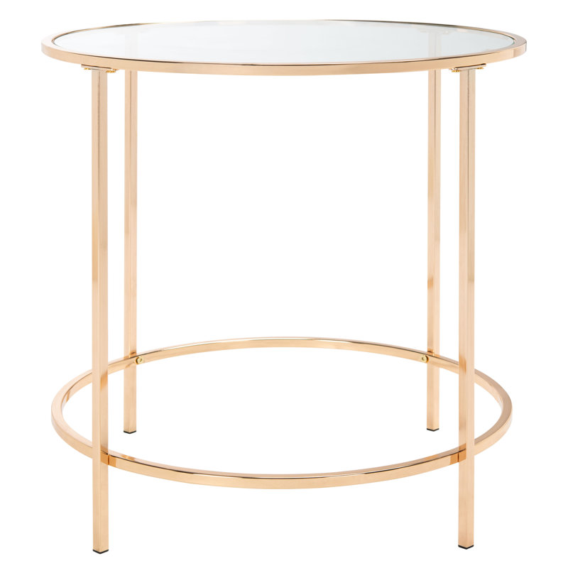 Geraldina Glass Top End Table