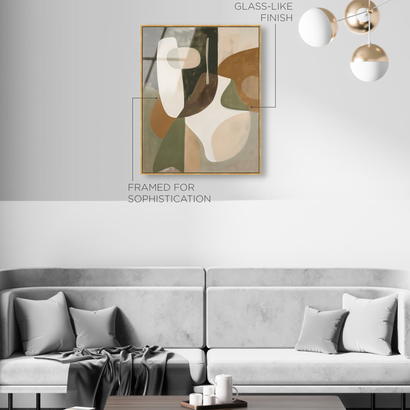 Dreamy Shape Pulse II High-Gloss Frameless Acrylic Glass Wall Art Abstract Print by Oliver Gal, Ready to Hang, 16 x 20