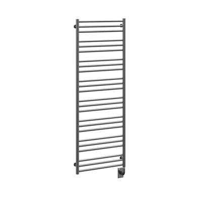 23.5"x47.5" Sorano Wall Mounted Electric Towel Warmer Modern Heated Towel Rack - Gunmetal, Includes Programmable Smart Switch, Lifetime Warranty