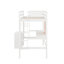 Lit mezzanine simple avec bureau et tableau d'écriture, lit mezzanine en bois avec bureau et armoire-921207572