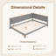 Lit double 80 po x 58 po en bois blanc-106736543