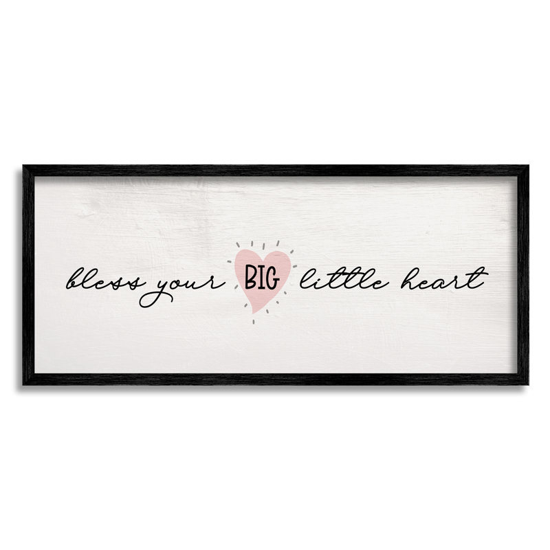 «Bless Your Big Little Heart», détail rose, H 10 po x l 24 po, Giclée encadrée noir minuit