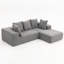 Élégant canapé modulaire avec coussins moelleux - Canapé modulaire confortable, idéal pour les salons et les bureaux-1465364916