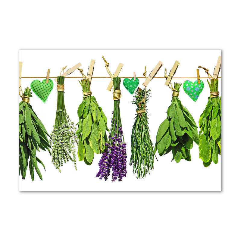 Herbs On A String - Wrapped Canvas Print