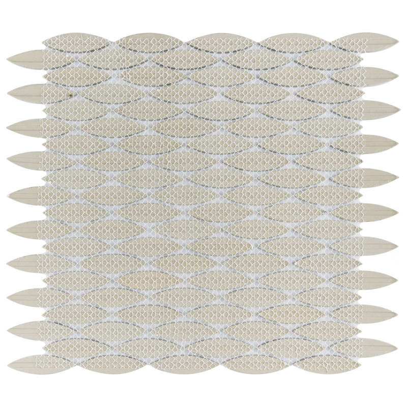 Pescado 1" x 2" Porcelain Mosaic Wall & Floor Tile, Glossy Azul