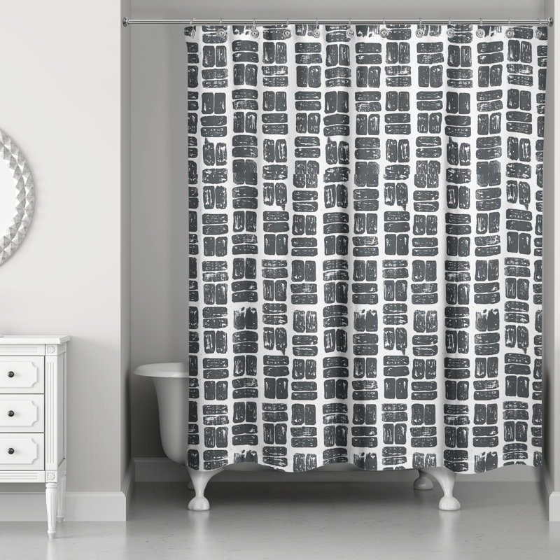 Rideau de douche simple Perine, Noir