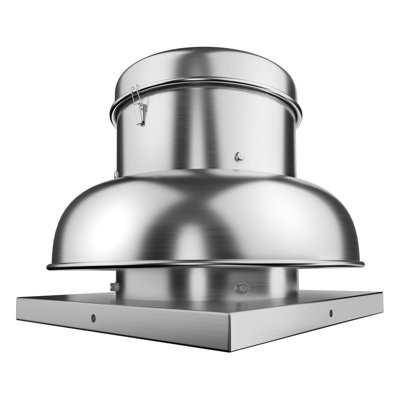 1400 CFM Upblast Roof Exhaust Fan, 24 Inch Base Roof Mount Vent Fan, Weather & Corrosion Resistant, Commercial Ventilator for Warehouses, Factories & Restaurants