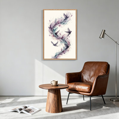 Ensemble de 1 tableau sur toile « Oiseaux en mouvement »