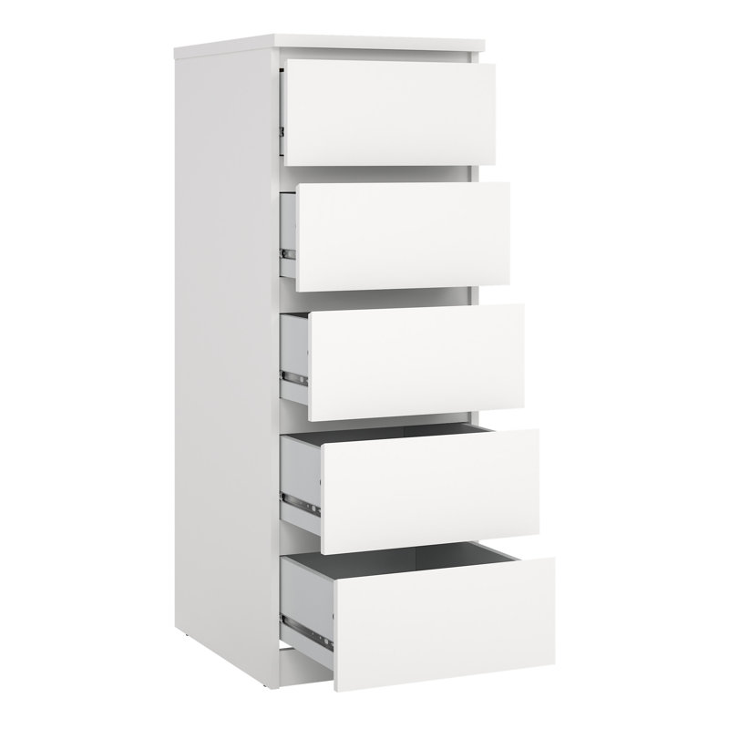 Caton 5 - Drawer Chest of Drawers, White
