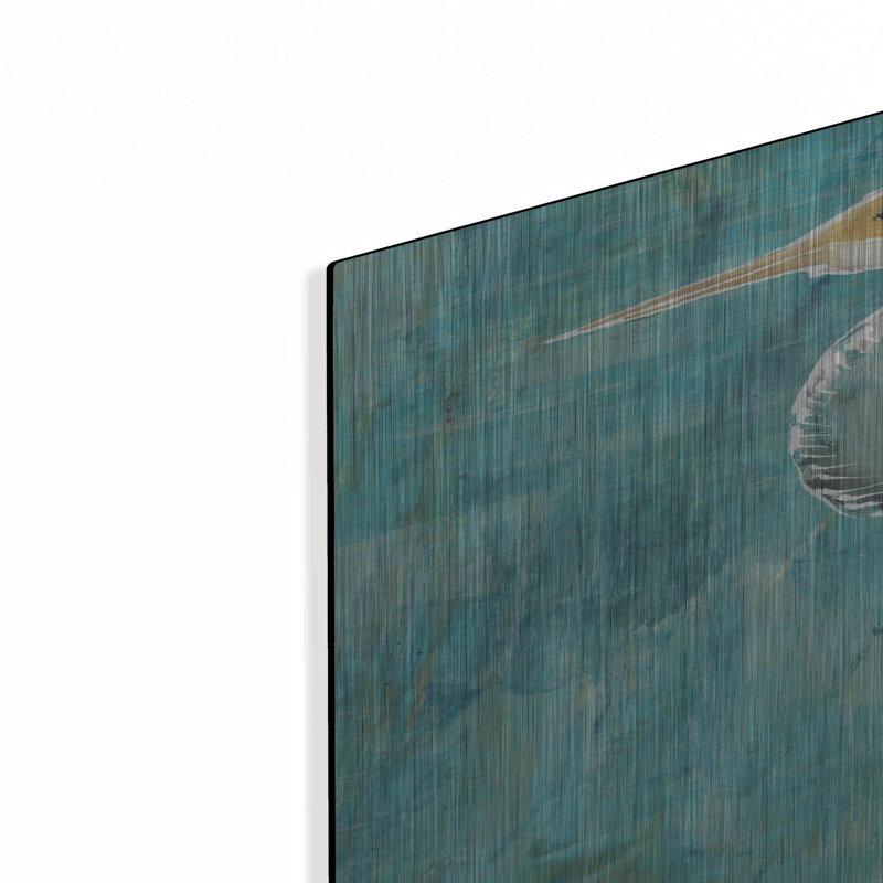 «Coastal Egret II Dark» par Sue Schlabach - reproduction de dessin sans cadre, H 36 po x l 24 po x P 0,13 po