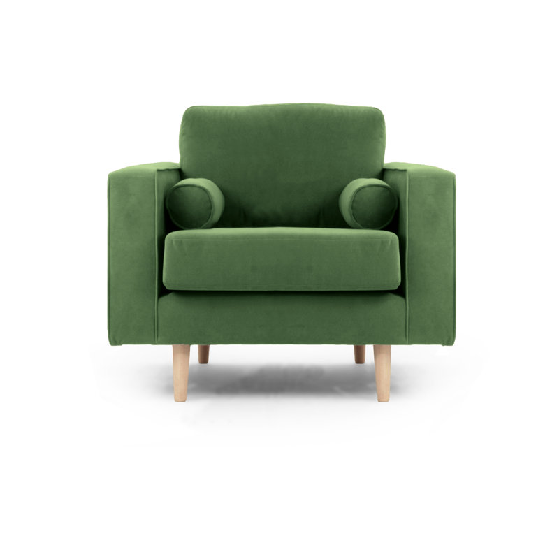 Boubacar Velvet Sofa, Grass Green, 1