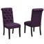 De 2 chaises en bois massif mauve. Dossier haut, look élégant. Cadre en chêne. Salle à manger mauve l 18 po x P 21 po x H 39,2 po. Conception. Tissu doux. Pieds stables. L 18 po x P 21 po-1024547349