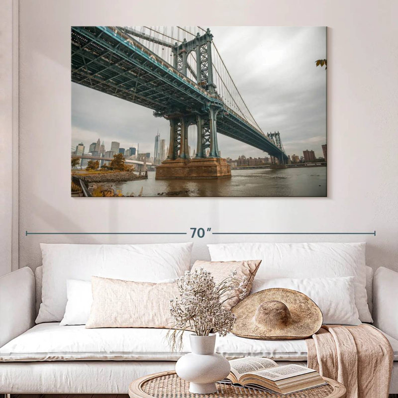 Couvert Manhattan Bridge NY, H 34 po x l 51 po