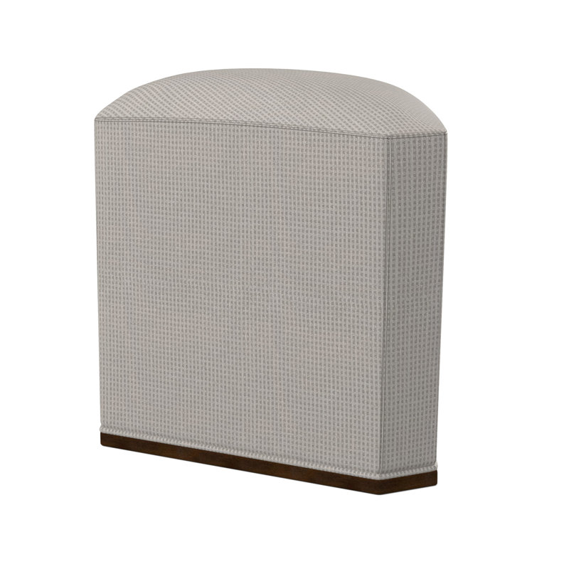 Quinn Novelty Ottoman, American Walnut, Margaret Mahogany Polyester Blend