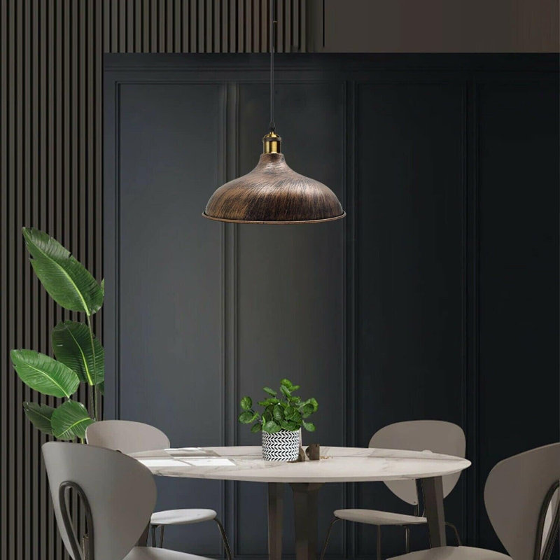 1 - Light Dome Pendant, Brushed Copper