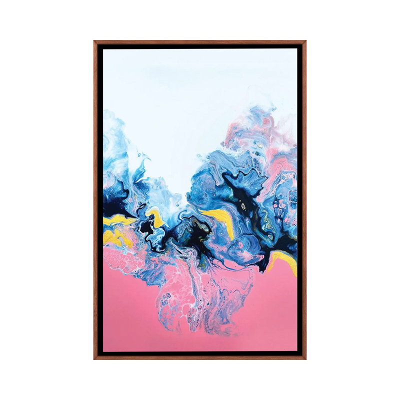 Rose Rainbow - Print on Canvas, Classic Brown Wood Framed, 66.04 cm H x 45.72 cm W