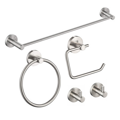 Circular 5 - Piece Bathroom Hardware Set