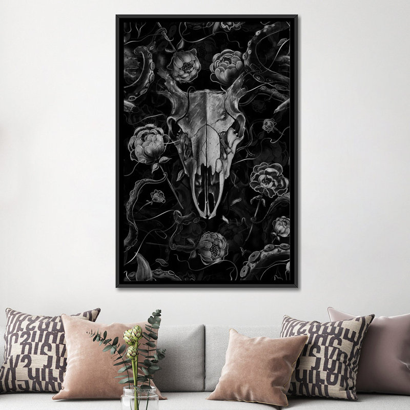 « tranquility », impression sur toile, H 26 po x l 18 po x P 1,5 po, Toile avec cadre noir, Pas de tapis