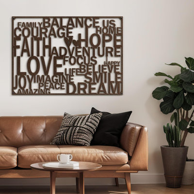 Espoir et amour, décoration murale abstraite moderne, décoration murale suspendue