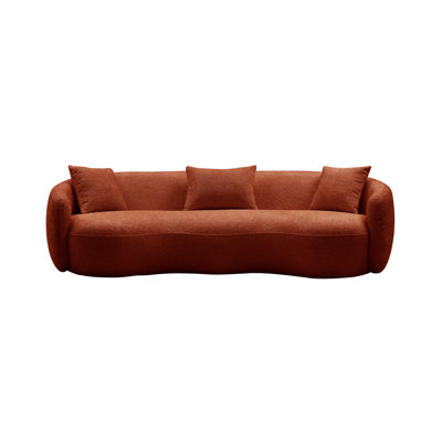 Canapé moderne de style Mid-Century courbé, canapé en tissu Boucle pour