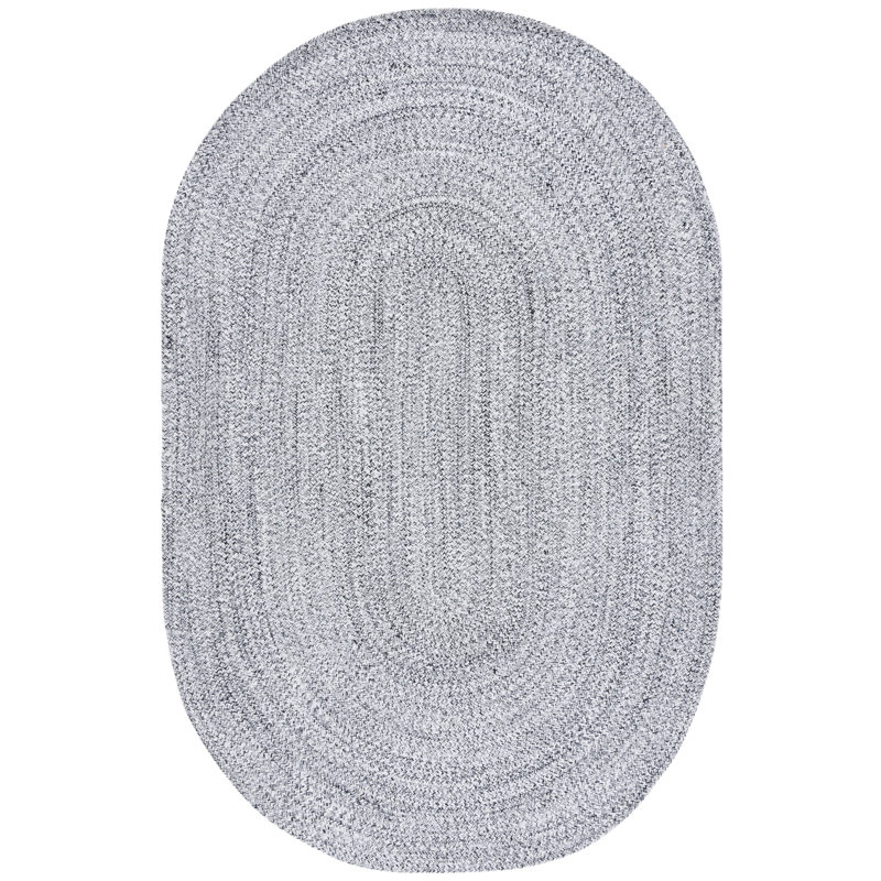 Paulina Hand Woven Cotton Solid Color Rug, Oval 6' x 9'