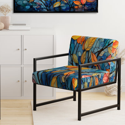 Colorful Mosaic I - Chaise d'appoint rembourrée abstraite