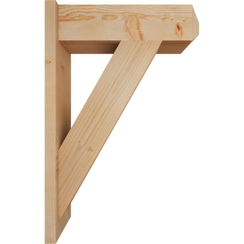 Artisan traditionnel en bois rustique, P 24 po x H 36 po, Sapin Douglas de 7 1/2 po (lisse)