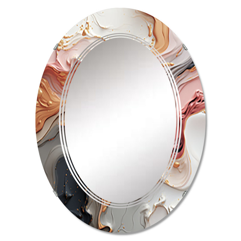 Angetenar - Miroir mural moderne ovale, 36 po x 24 po