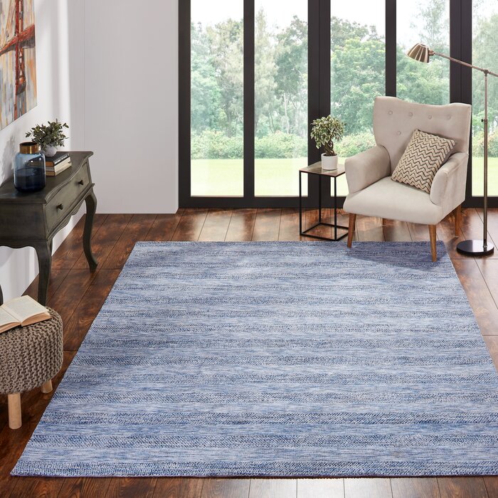 Rosecliff Heights Regalado Performance Blue Rug & Reviews | Wayfair