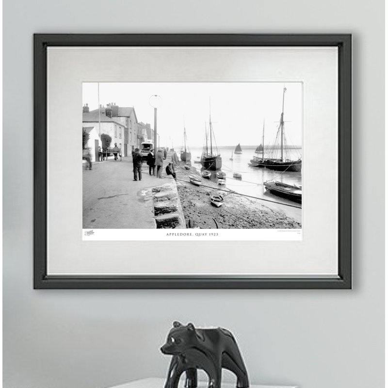 Appledore, Quay 1923 - Single Picture Frame Print, 60cm H x 80cm W x 2.3cm D