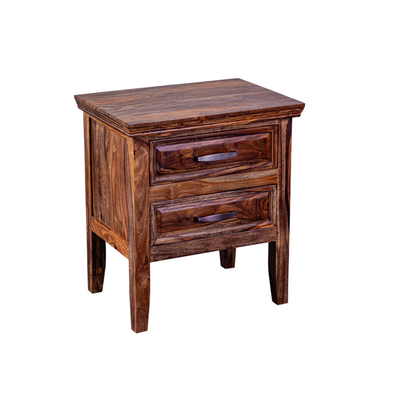 Clermont 23.5'' W Solid Wood Nightstand, Brown