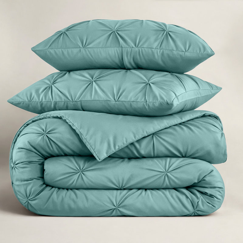 Luxurious Microfiber Pintuck Duvet Cover Set – Soft, Breathable & Wrinkle-Resistant Bedding for All-Season Comfort