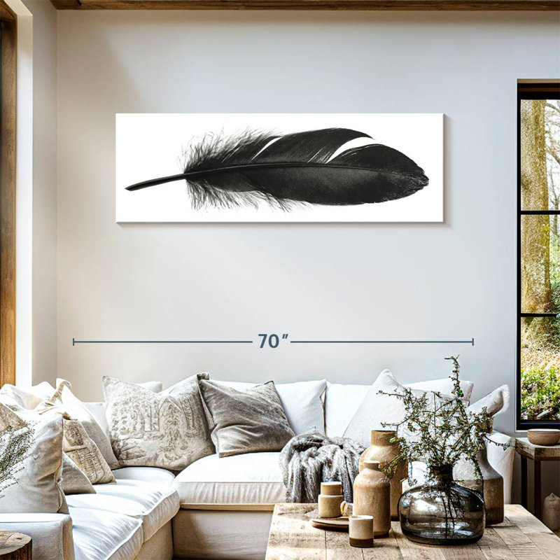 Plume foncée, H 18 po x l 54 po x P 1,25 po