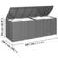 Garden Cushion Box PE Rattan 291X100.5X104 Cm-435988069