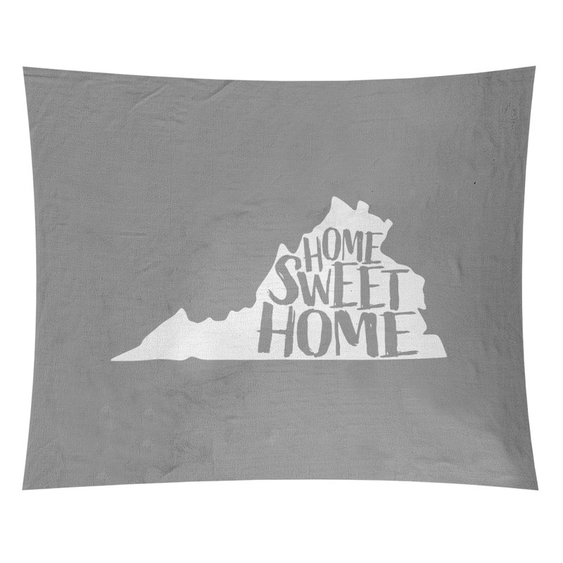 Tapisserie «Home Sweet Virginia», H 27,5 po x l 37,5 po, Gris