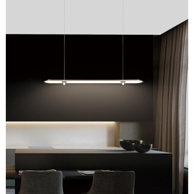 Luminaire suspendu linéaire à 1 lumière pour îlot de cuisine Irminfried
