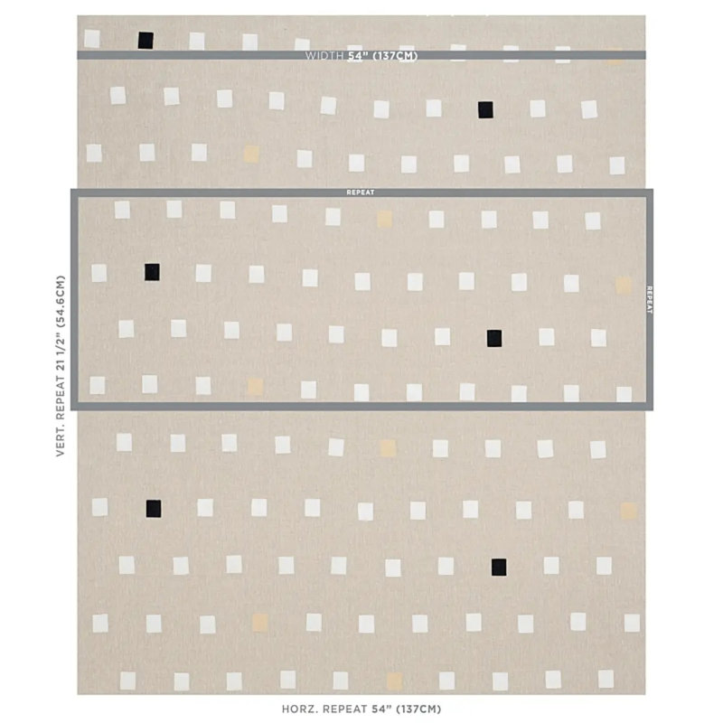 Tissu en bloc Schumacher x Caroline Z Hurley, Naturel
