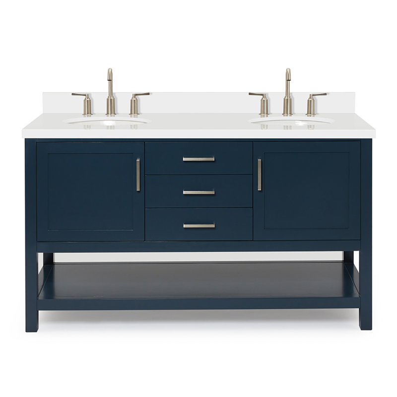Bayhill 61'' W Double Vanity, Midnight Blue