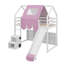 Charmant lit mezzanine en bois avec cadre en forme de maison et auvent de style tente-60575937-60575949