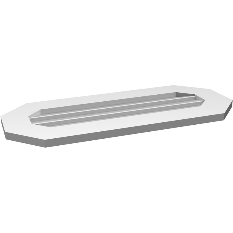 Évent horizontal gondole allongé en surface octogonal Signature, H 14 po x l 32 po x P 1 po