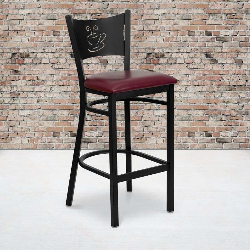 Tabouret de bar 29 po Fairmont Series, Vinyle bourgogne