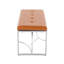 Banc contemporain en métal et similicuir-1861112945